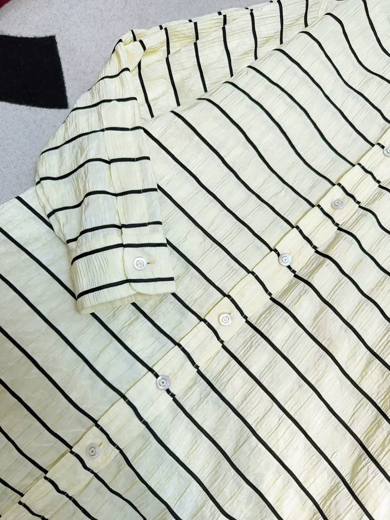 Chanel 25S Light Yellow Striped shirt - Image 3
