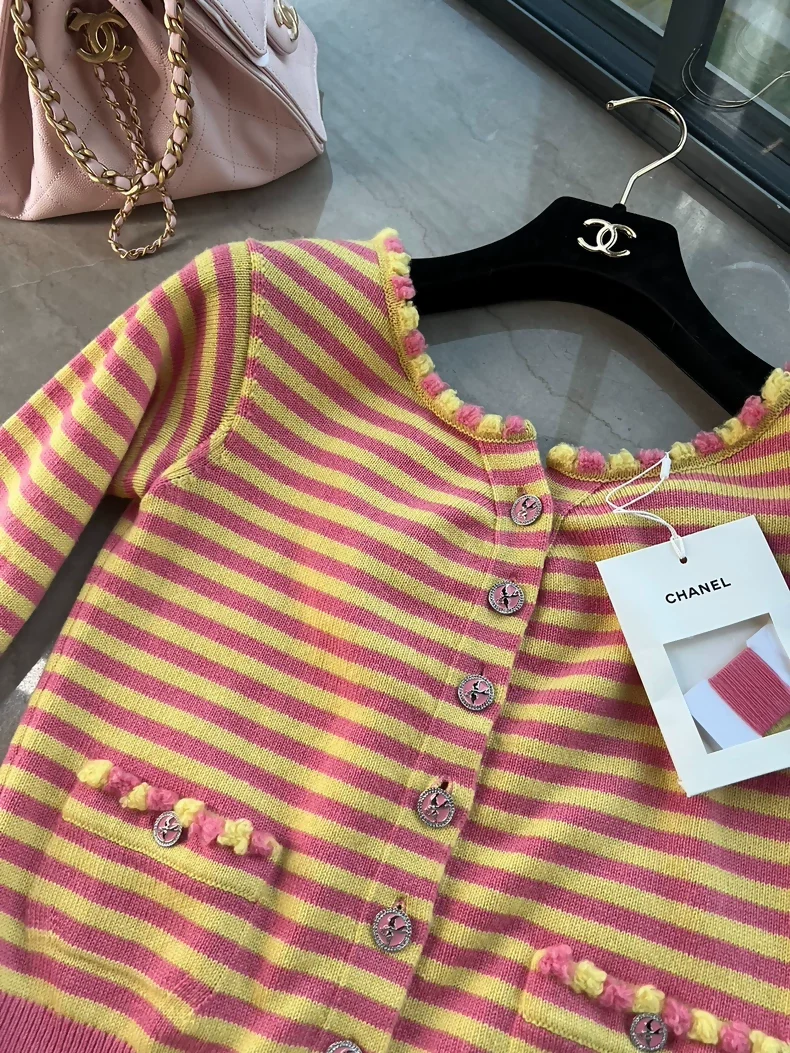 Chanel 25s striped cardigan - Image 2