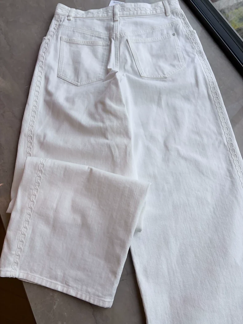 Chanel 26P White Wide-Leg Pants - Image 6