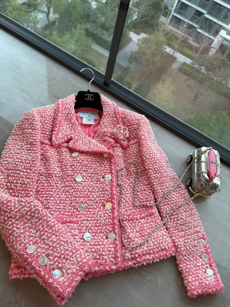 Chanel 96C strawberry pink jacket