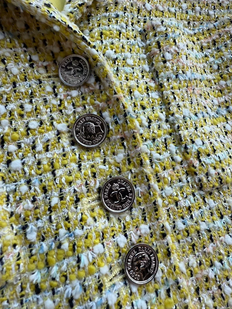 Chanel 96P yellow tweed jacket - Image 3
