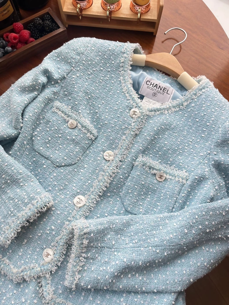 Chanel 97p Blue Tweed Suit F40 - Image 4