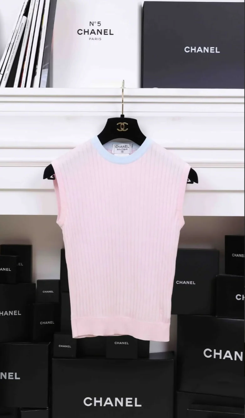 Chanel 97P Pink Blue Top