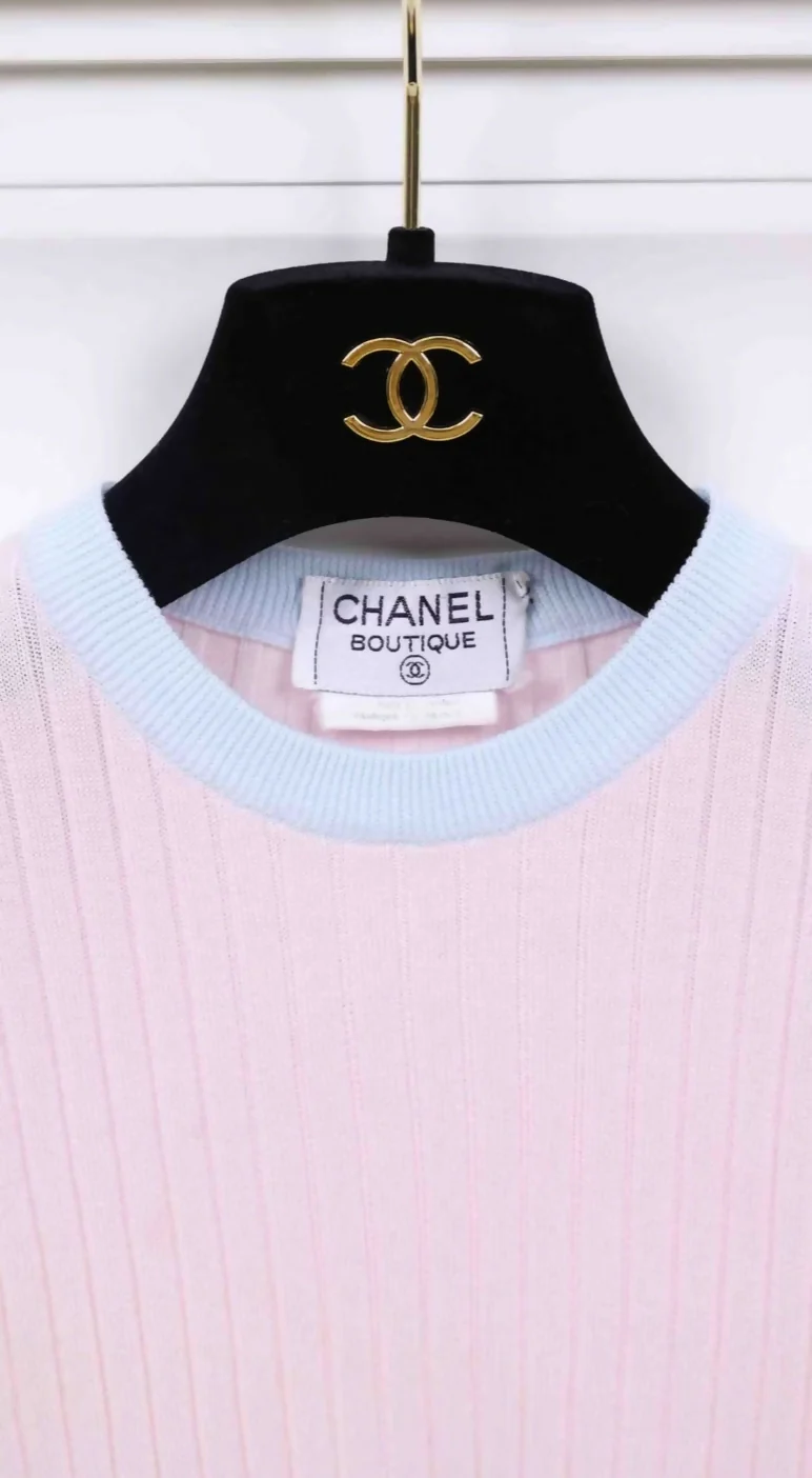 Chanel 97P Pink Blue Top - Image 3