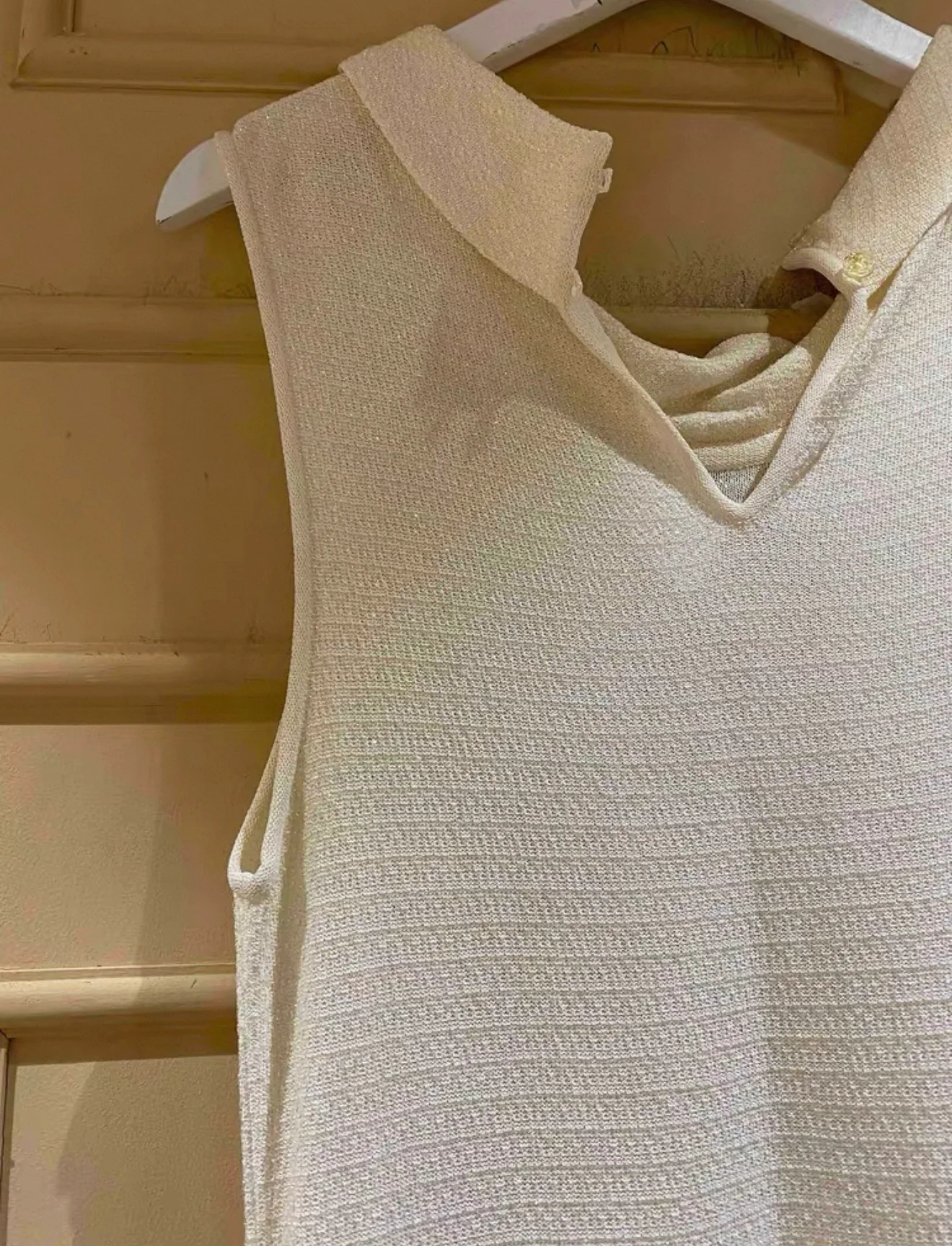 Chanel 99s White Sparkling Long Dress FR38 - Image 3