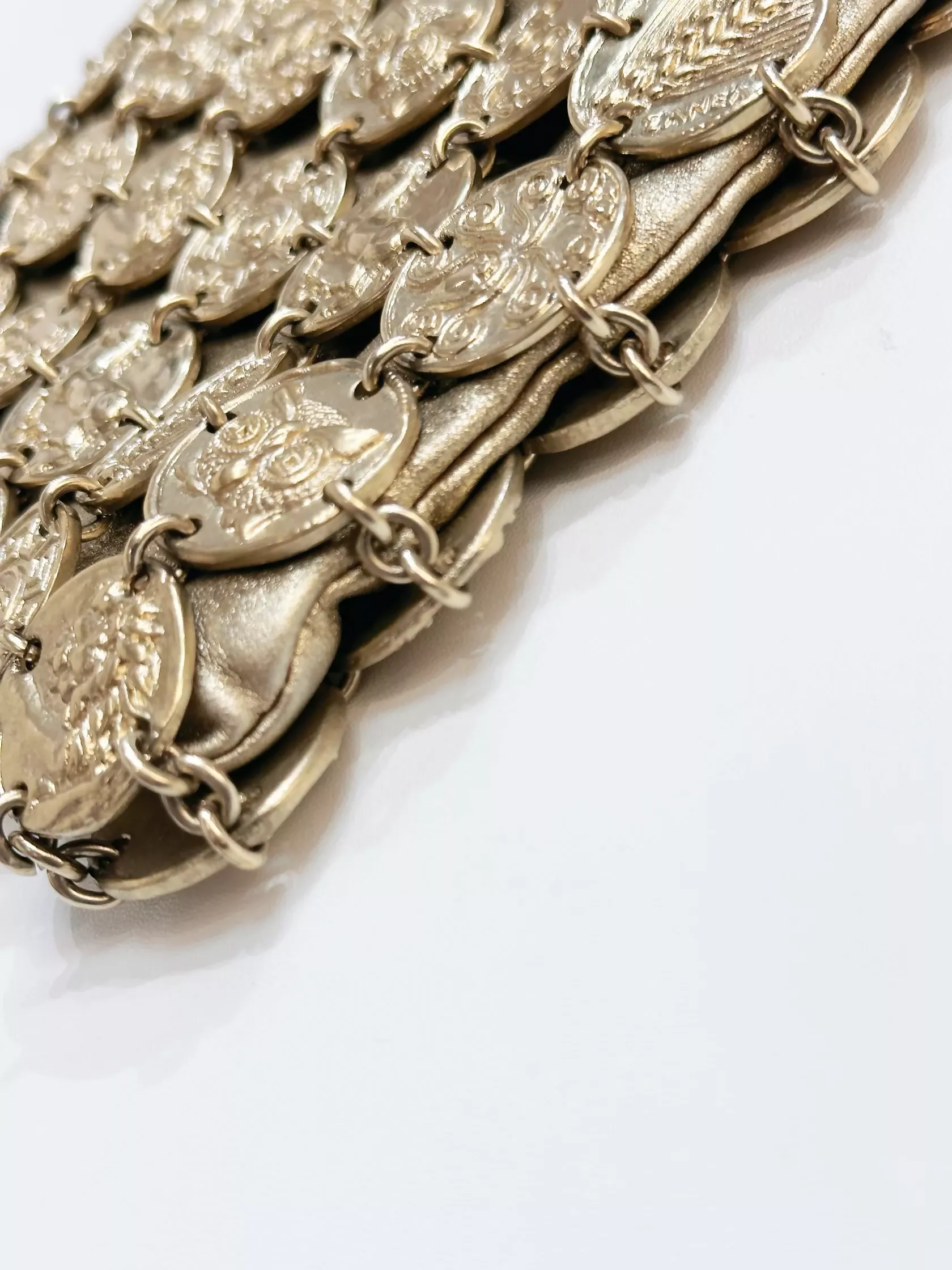 Chanel “Artemis” Gold Metal Coin Evening Bag with Chain Strap (2018) - Image 3