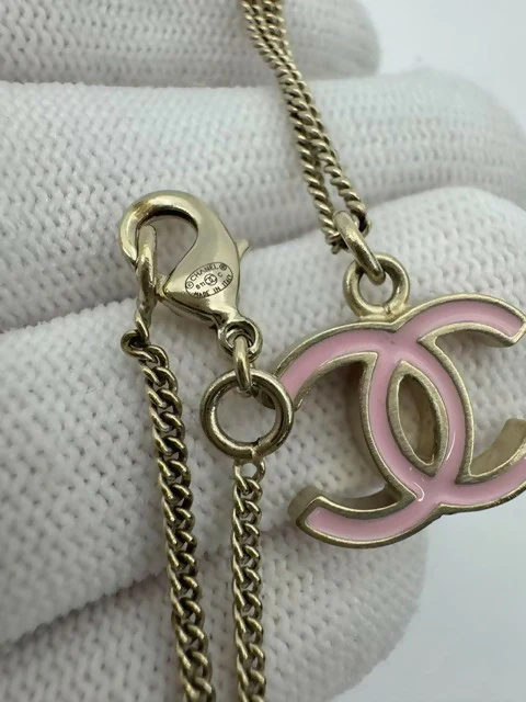 Chanel B11C Enamel Light Pink CC Adjustable Buckle Long Necklace - Image 7