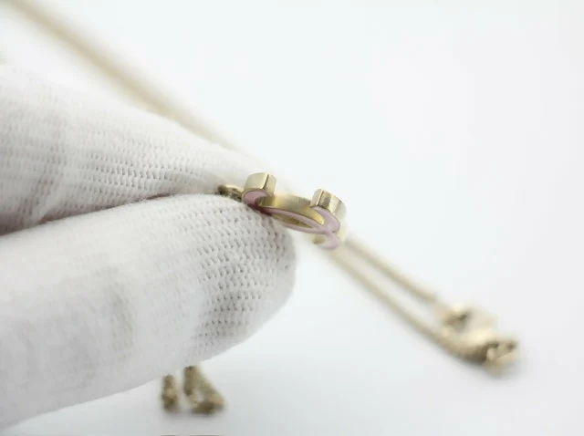 Chanel B11C Enamel Light Pink CC Adjustable Buckle Long Necklace - Image 8
