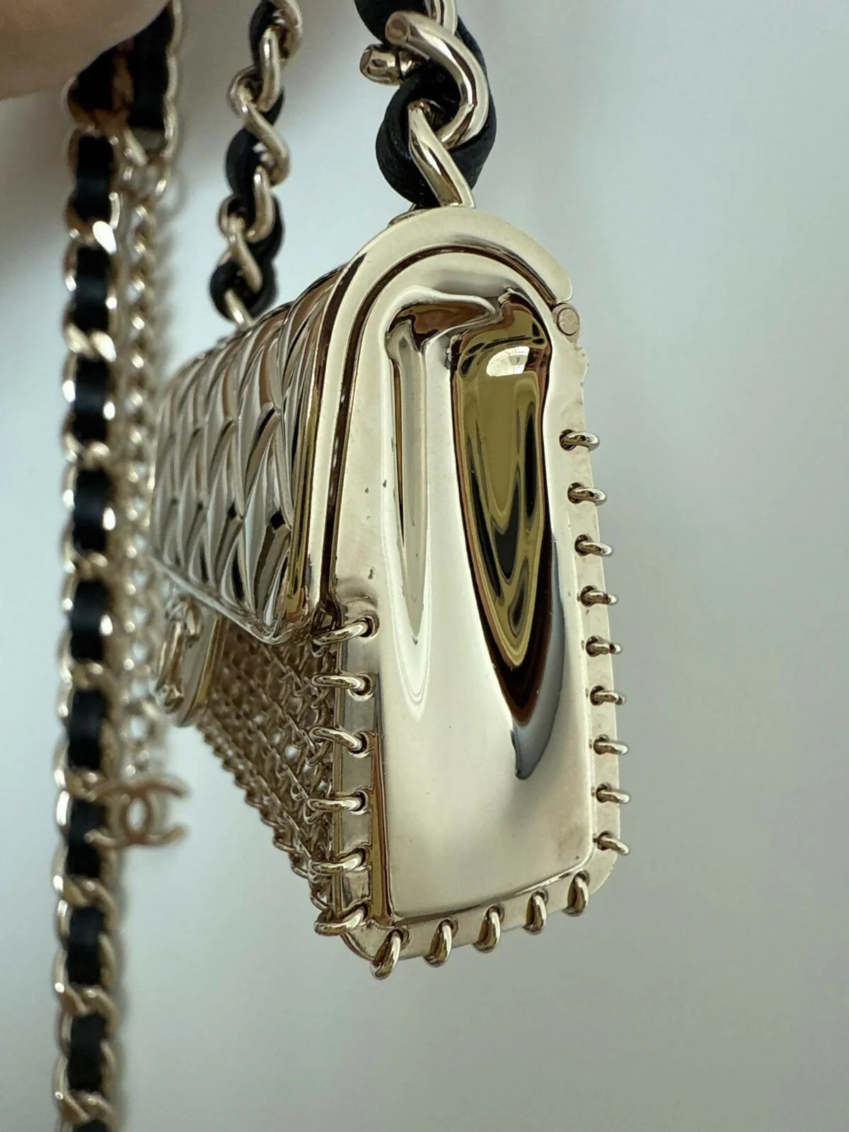 Chanel B21S Metal Handbag Leather Chain Waist Chain 85cm - Image 5