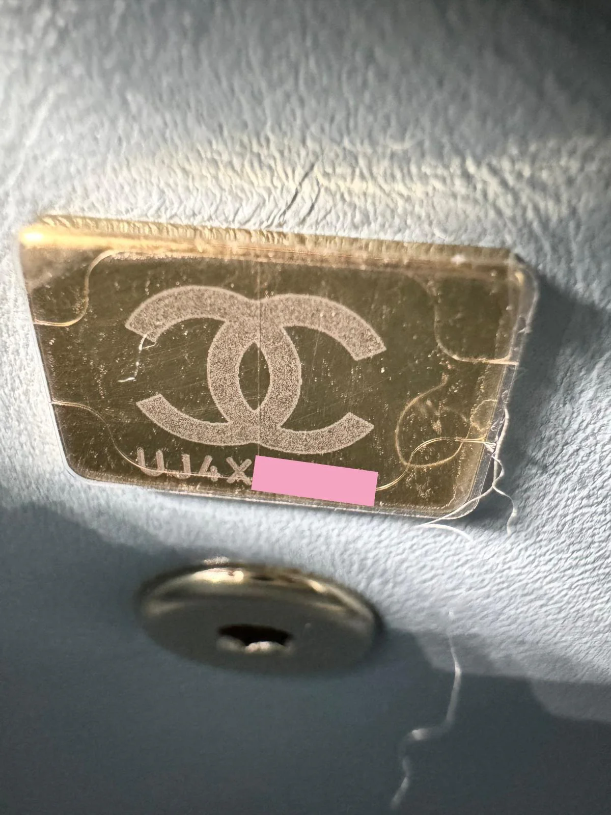Chanel baby blue grained leather mini coco handle with light gold hardware - Image 13