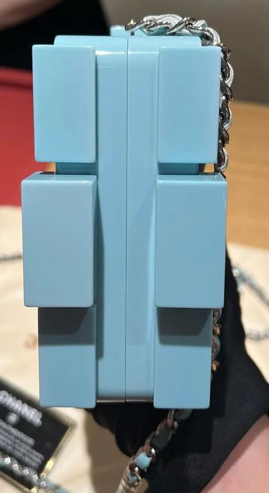 CHANEL Baby Blue Lego Clutch very rare pristine condition - Image 2