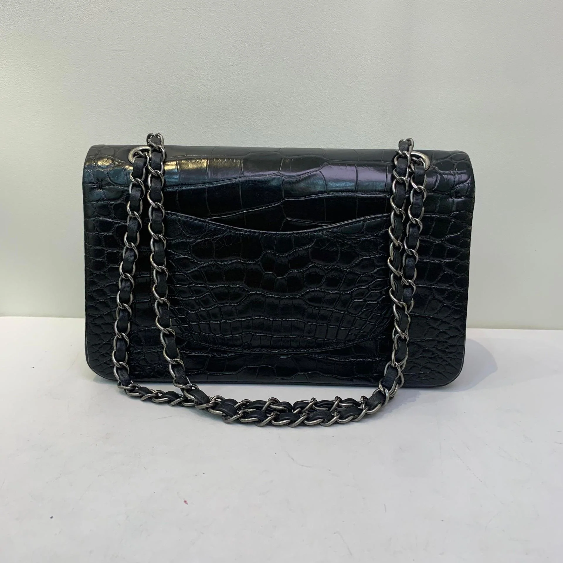 Chanel Black Alligator Medium Double Flap - Image 5