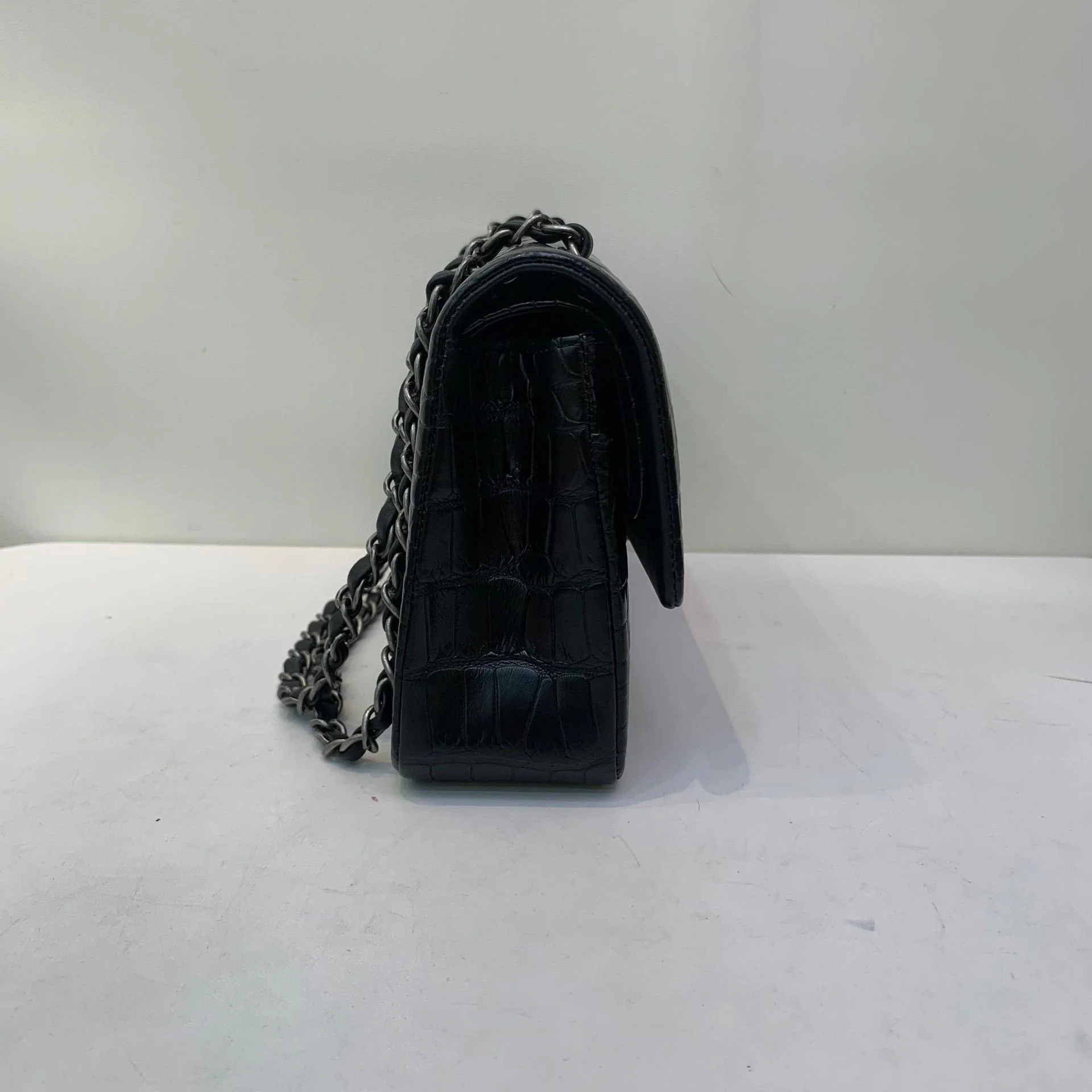 Chanel Black Alligator Medium Double Flap - Image 6