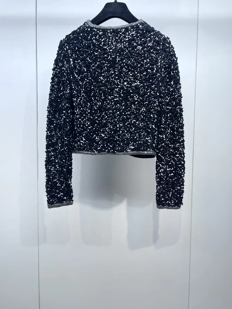 Chanel black tweed cardigan - Image 2