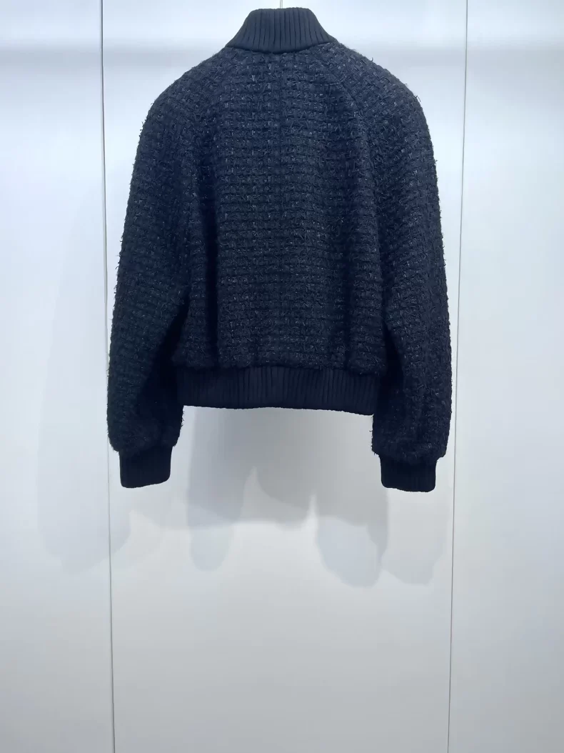 Chanel Black Embroidered Knit Cardigan - Image 2