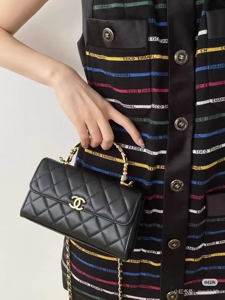 Chanel 22S black striped dress - Image 3