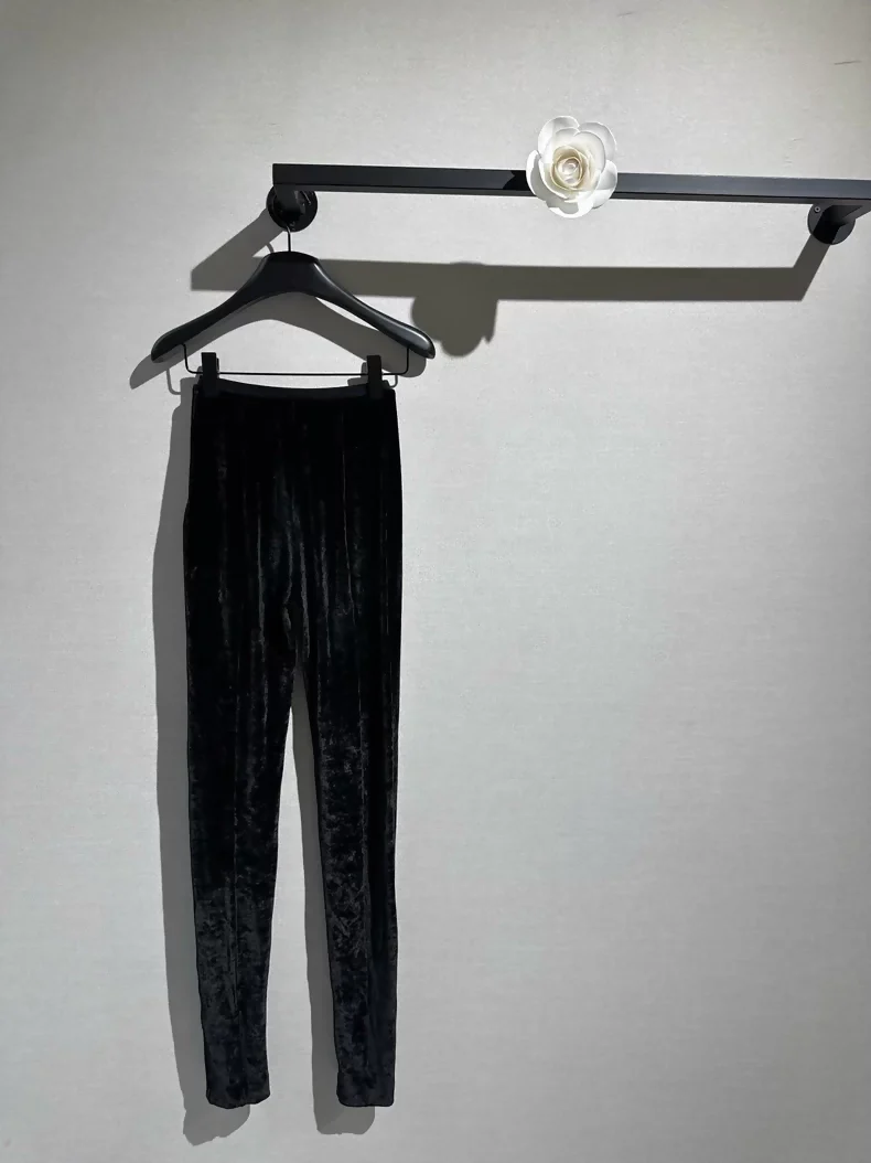 Chanel black velvet trousers - Image 2