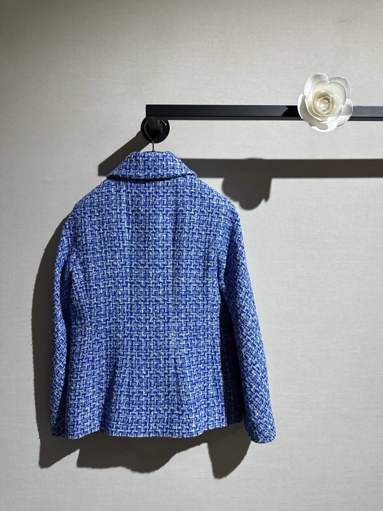Chanel 23P Blue tweed Jacket - Image 3