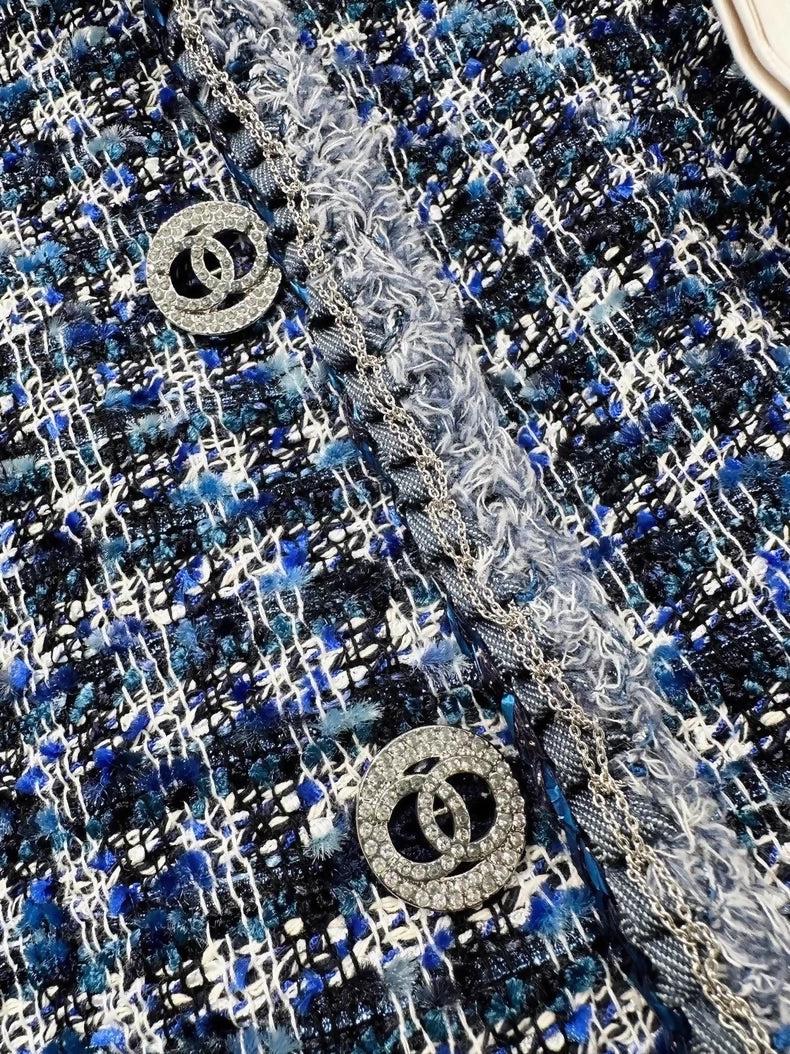 Chanel 20P blue tweed jacket - Image 3
