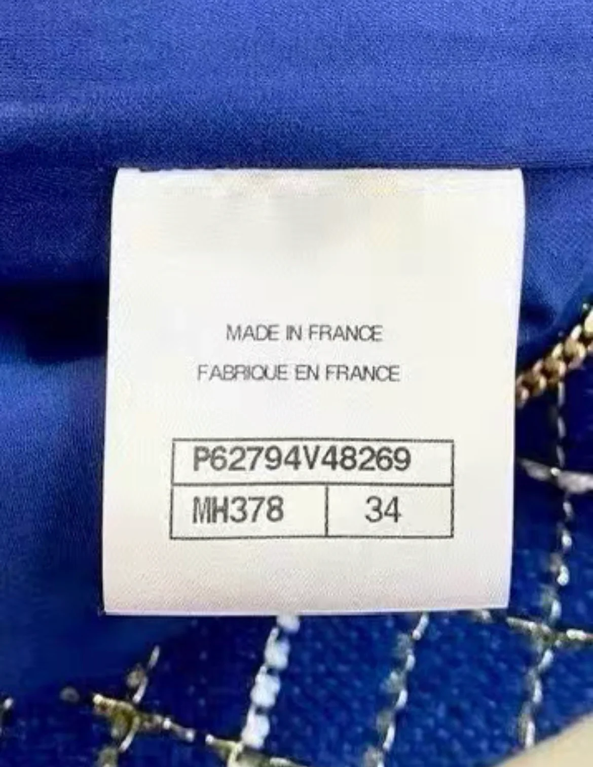 Chanel Blue Tweed vest jacket size 35 - Image 5