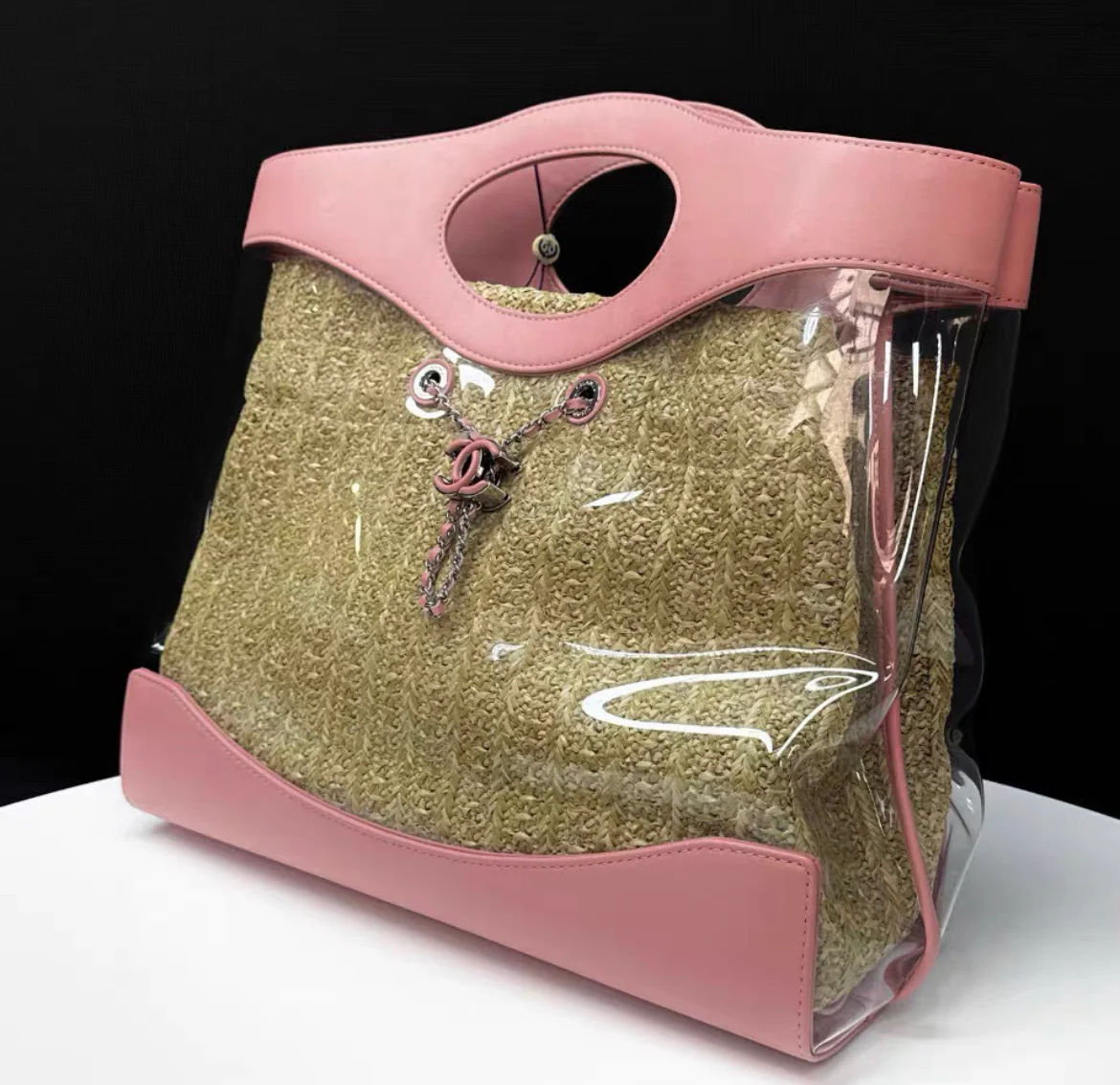 CHANEL Calfskin PVC Chanel 31 Bag Pink - Image 2