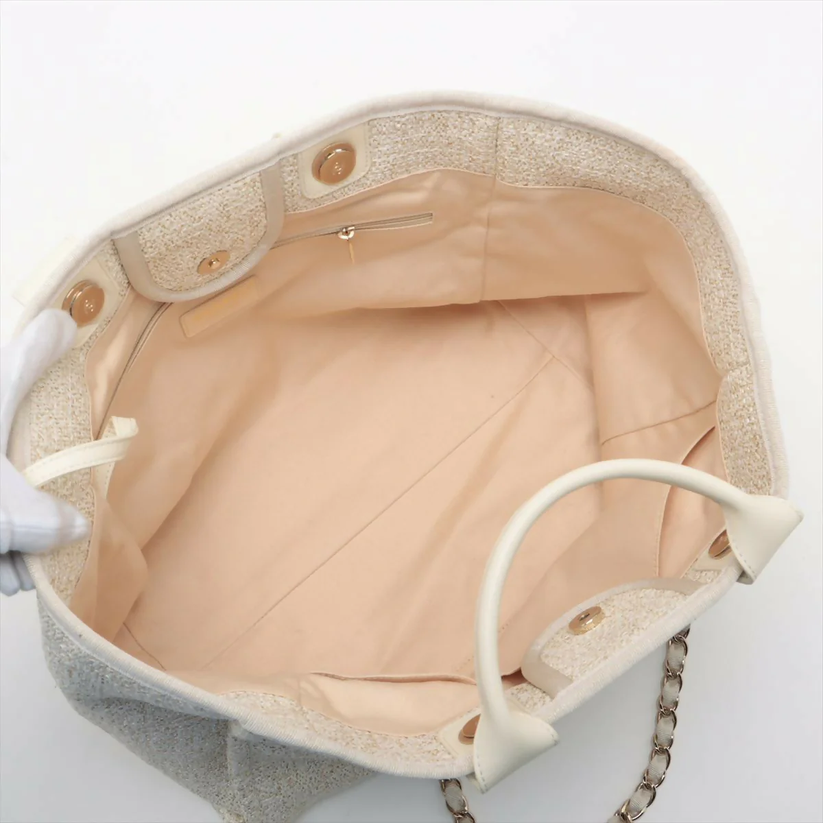 Chanel Canvas Large Deauville Tote Bag - Image 4