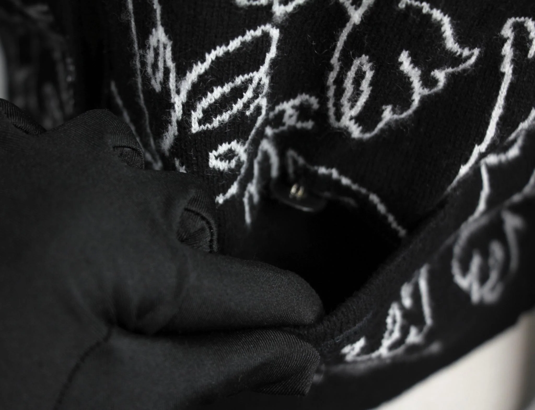 Chanel Cashmere 99 Black X White Floral Bird Coat - Image 13