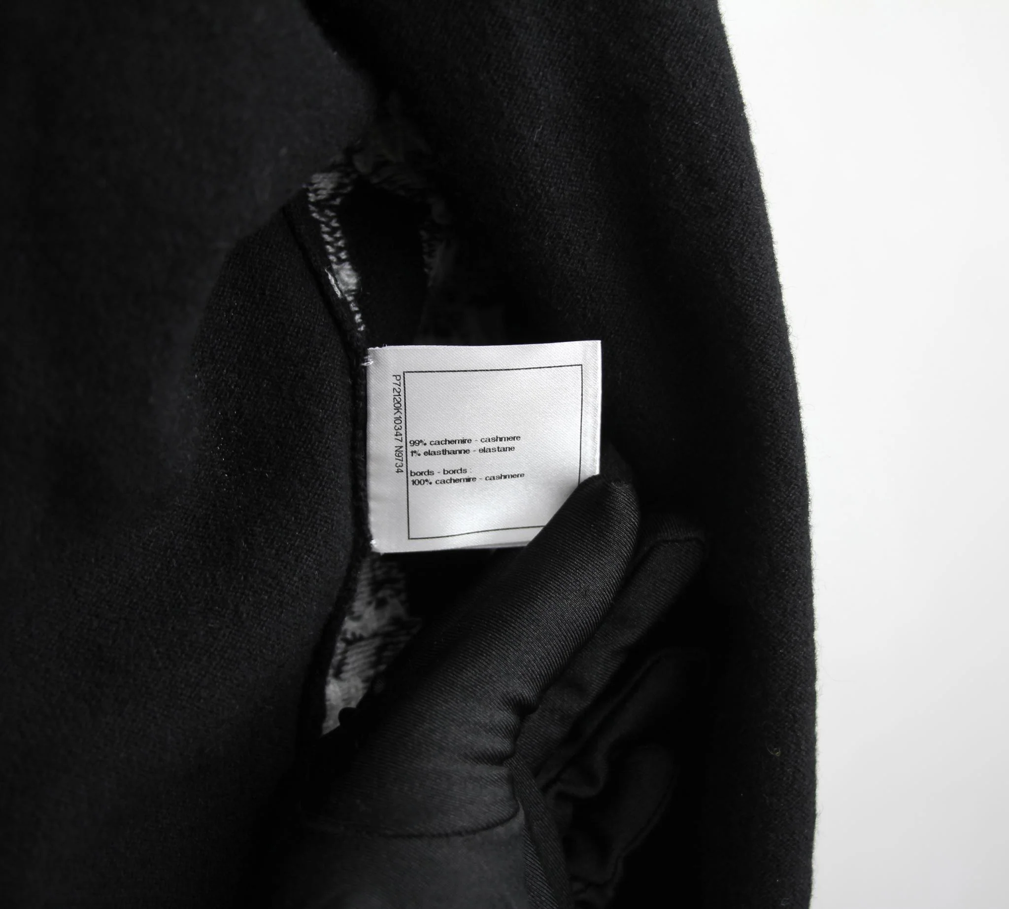 Chanel Cashmere 99 Black X White Floral Bird Coat - Image 14