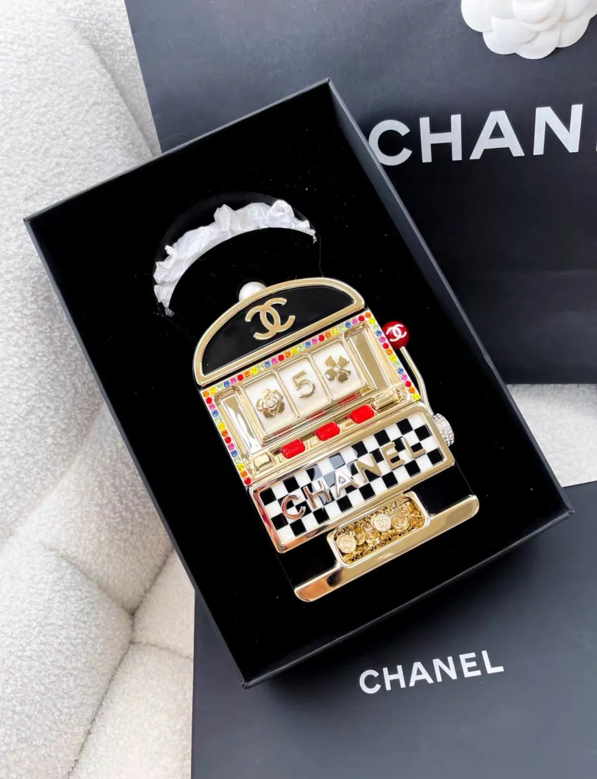 CHANEL CASINO MINAUDIÈRE BAG 23C MONACO SLOT MACHINE EVENING CLUTCH - Image 4