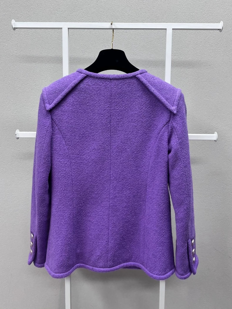 Chanel 20P purple tweed jacket - Image 2