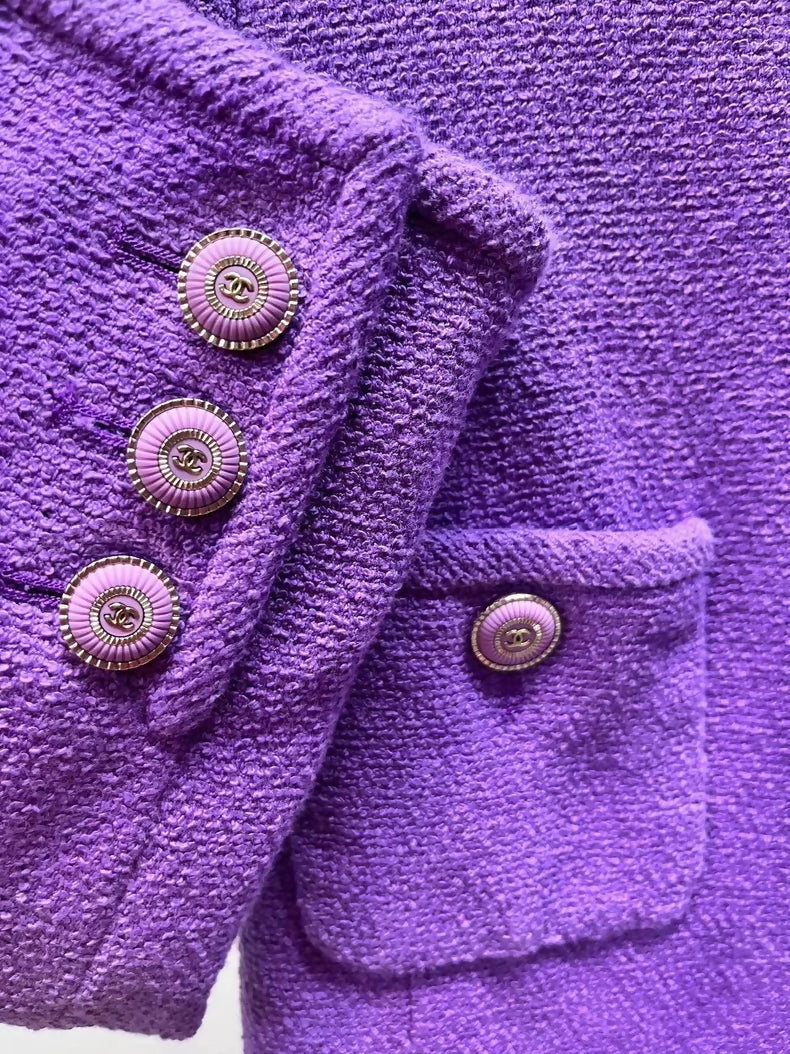 Chanel 20P purple tweed jacket - Image 3