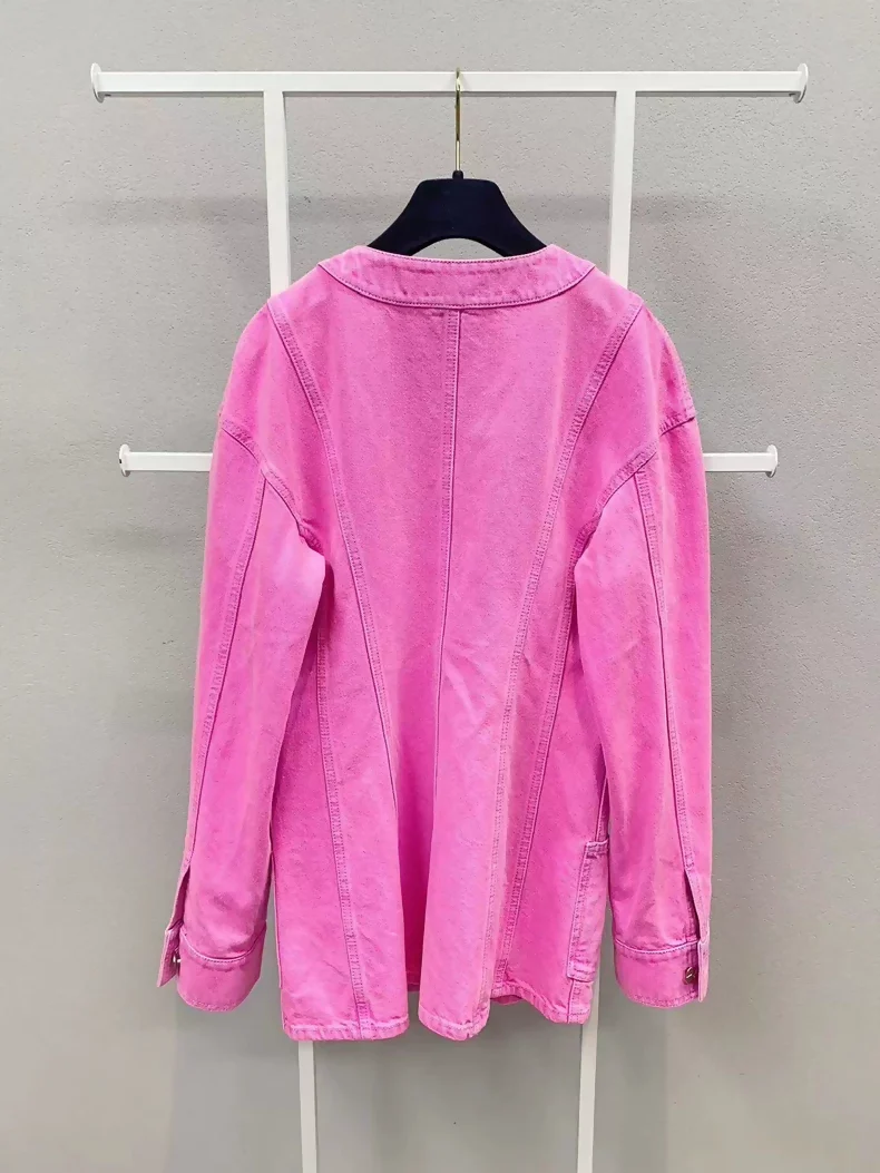 Chanel 21 rose denim jacket - Image 2