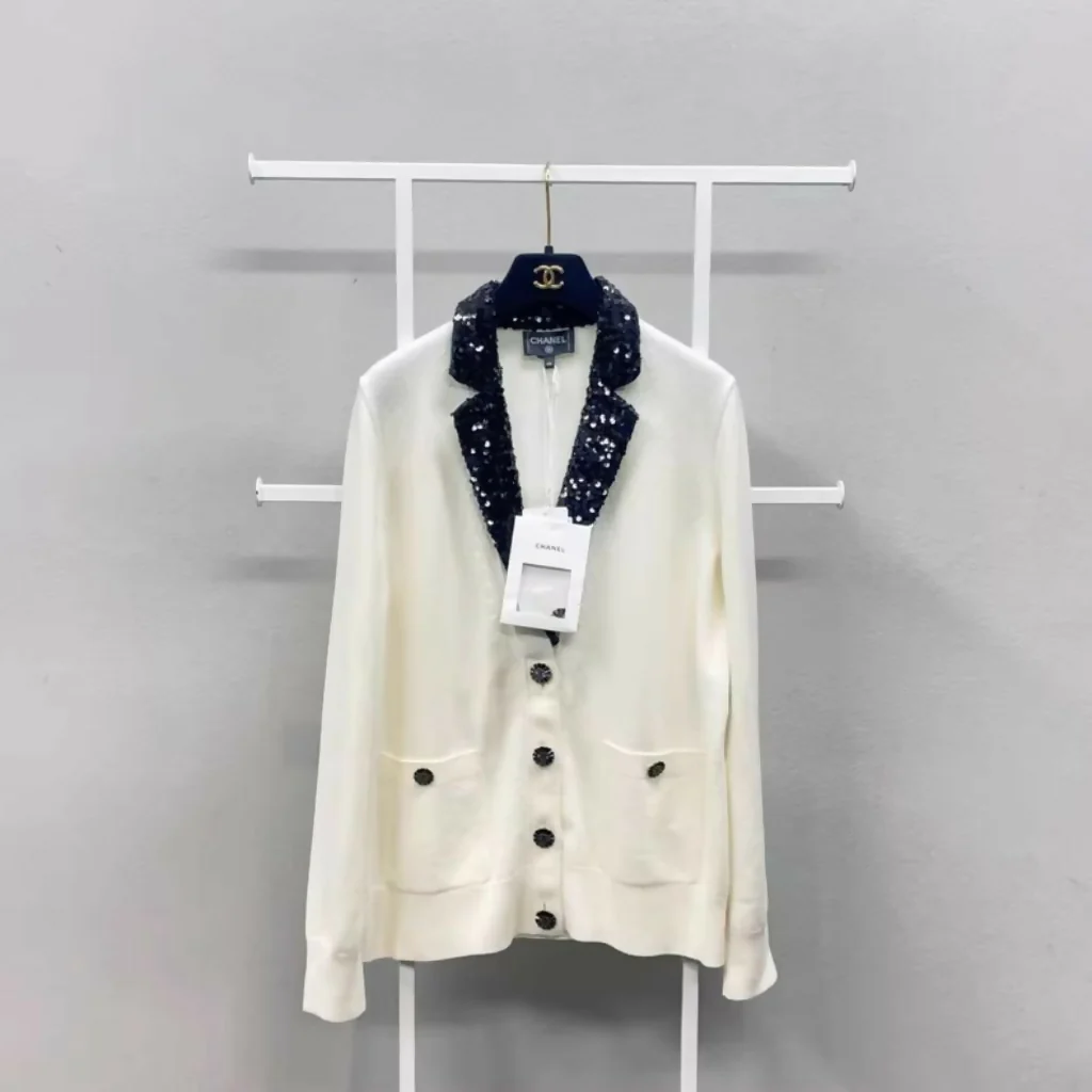 Chanel 23c ecru cardigan