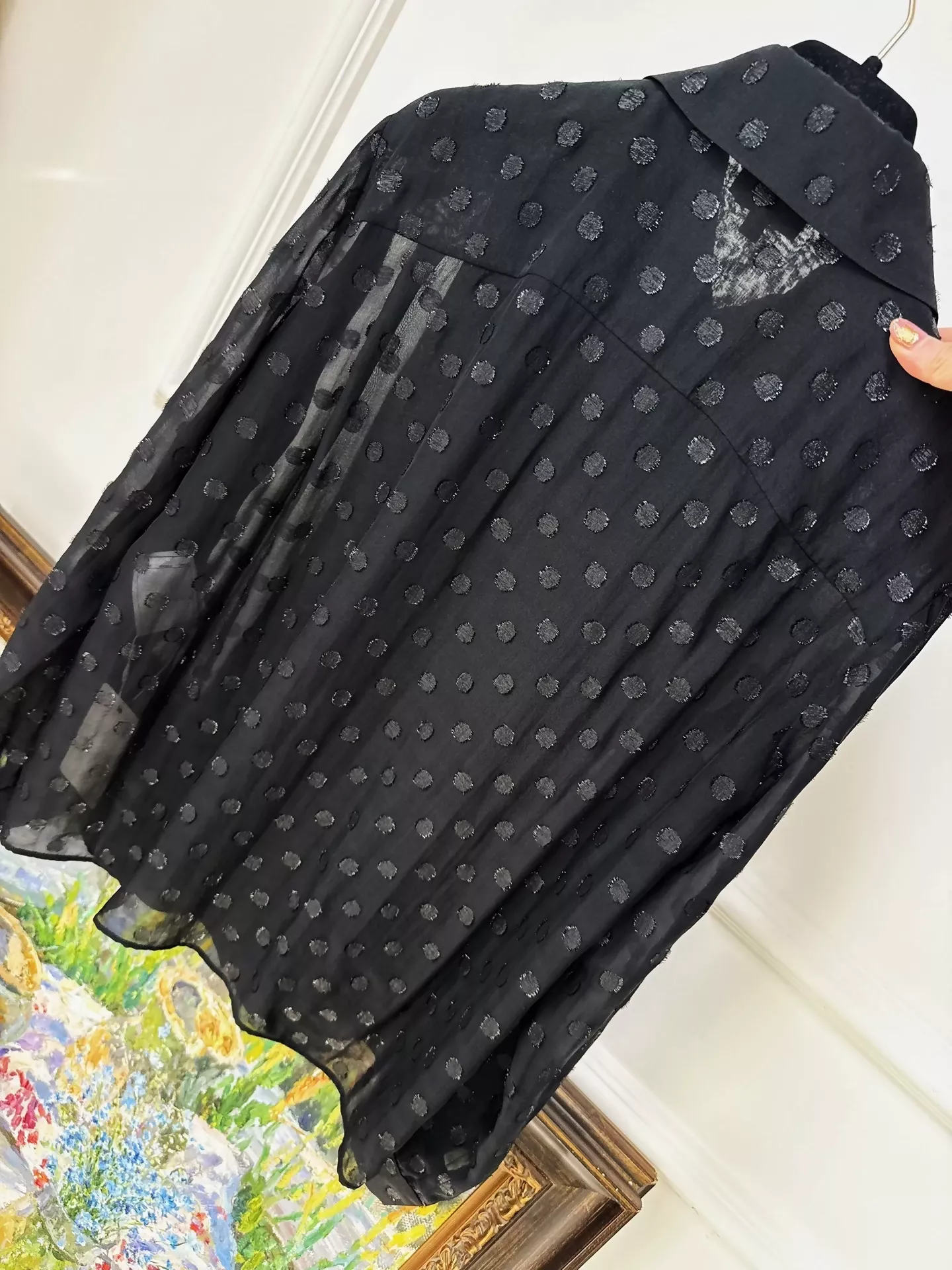 Chanel 23S black silk shirt - Image 2