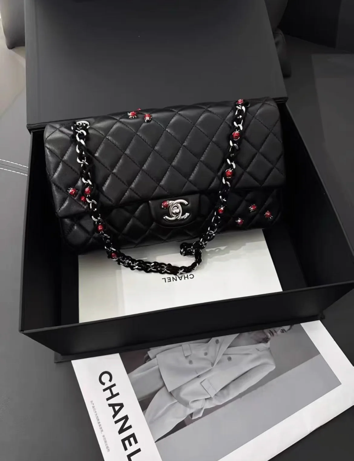 Chanel Classic Medium Lady Bug Flap Bag - Image 2