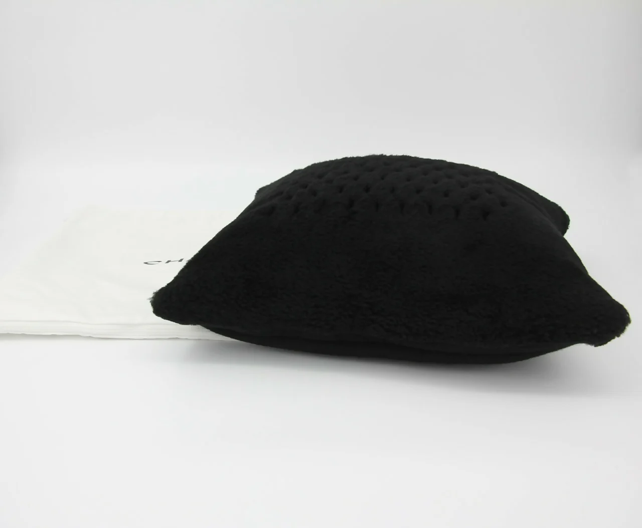 Chanel Coco Mark Cotton Cashmere Black Pillow Cushion - Image 4