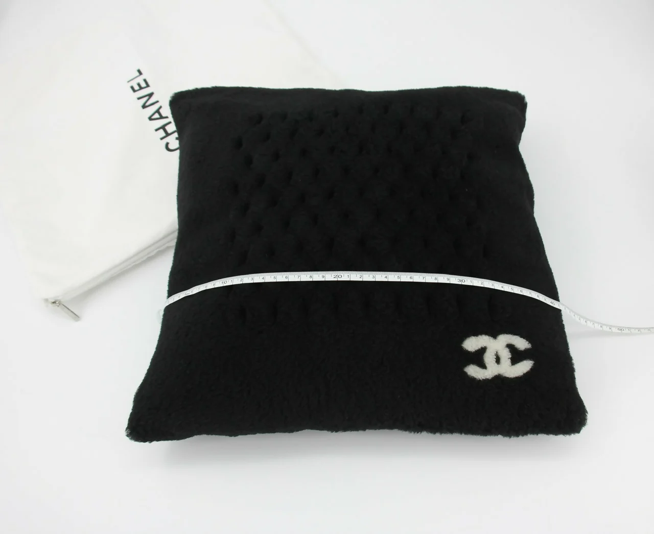 Chanel Coco Mark Cotton Cashmere Black Pillow Cushion - Image 9