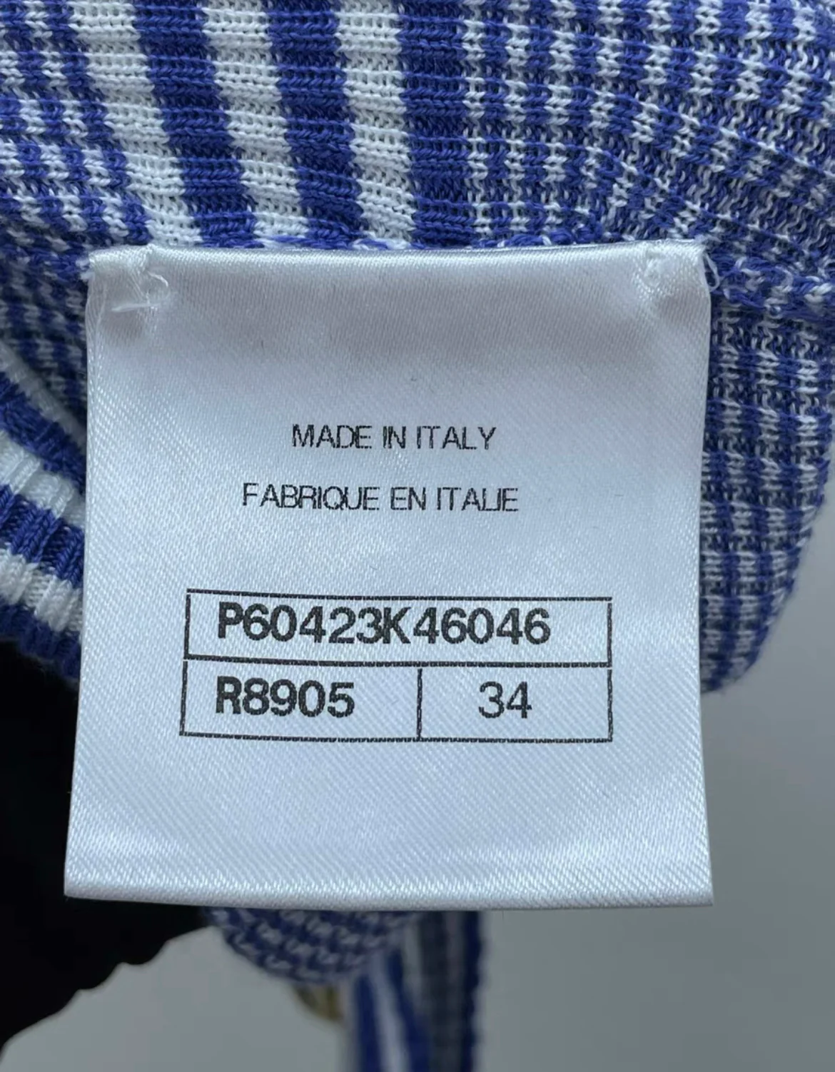 Chanel Cruise blue stripe crop top size 34 - Image 6