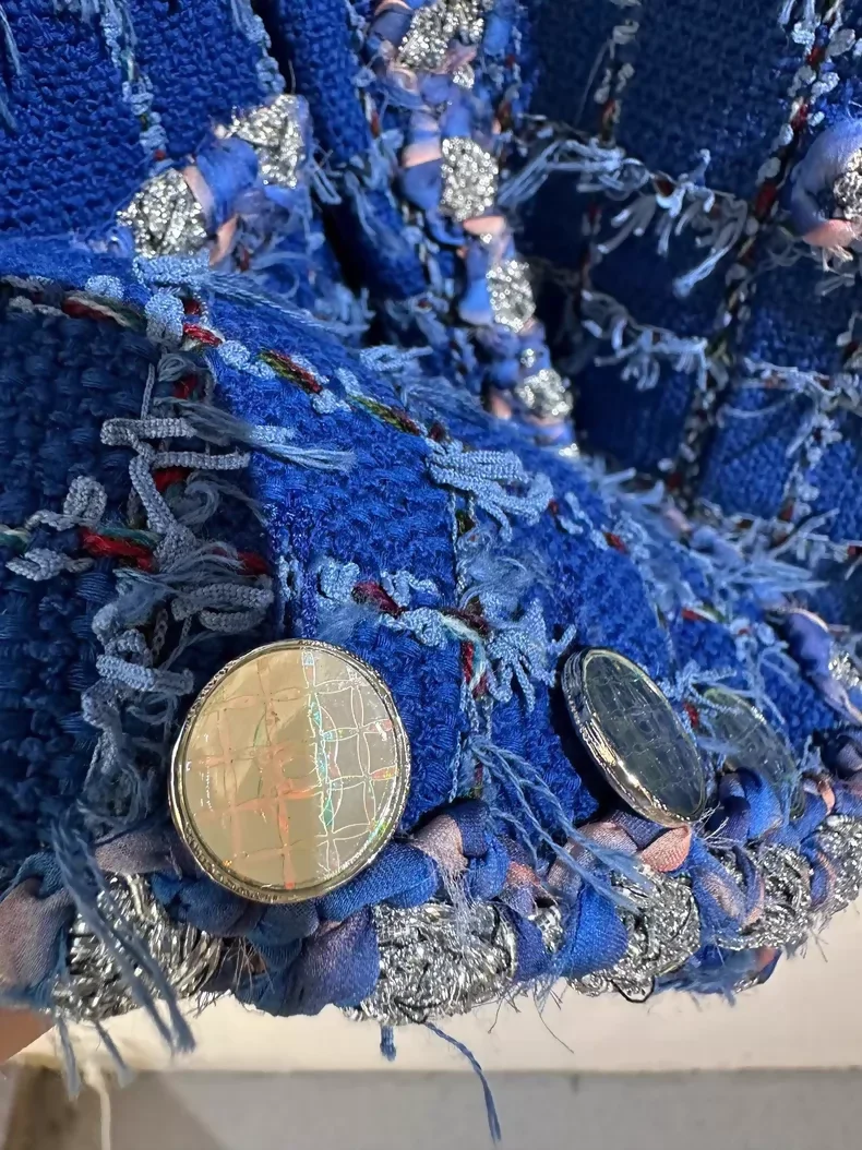 Chanel 23C Blue tweed Jacket - Image 2