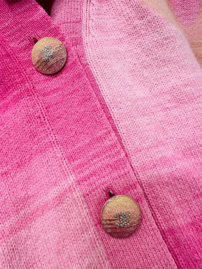 Chanel 24C pink logo knit cardigan - Image 3