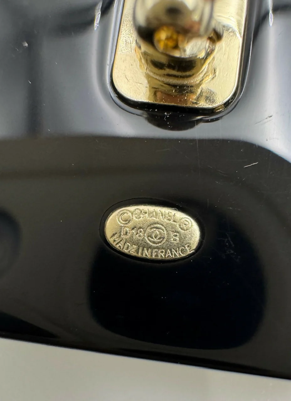 Chanel D18B Black Resin Bubble Perfume Bottle Brooch - Image 9