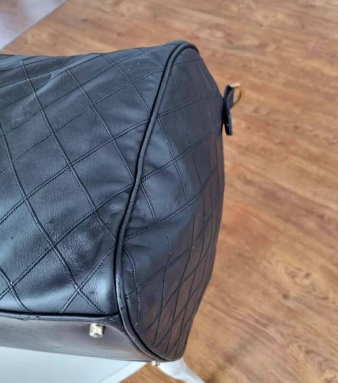 Chanel Diamond Quilted Boston Travel Bag 60 - Image 5