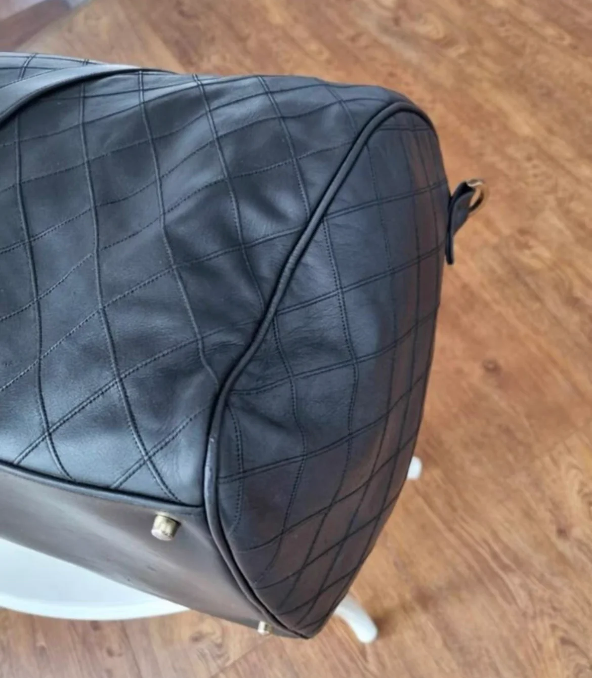 Chanel Diamond Quilted Boston Travel Bag 60 - Image 6