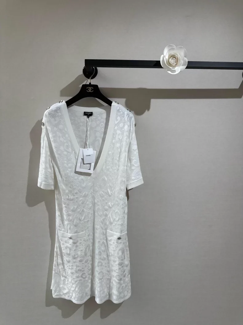 Chanel 23A white dress