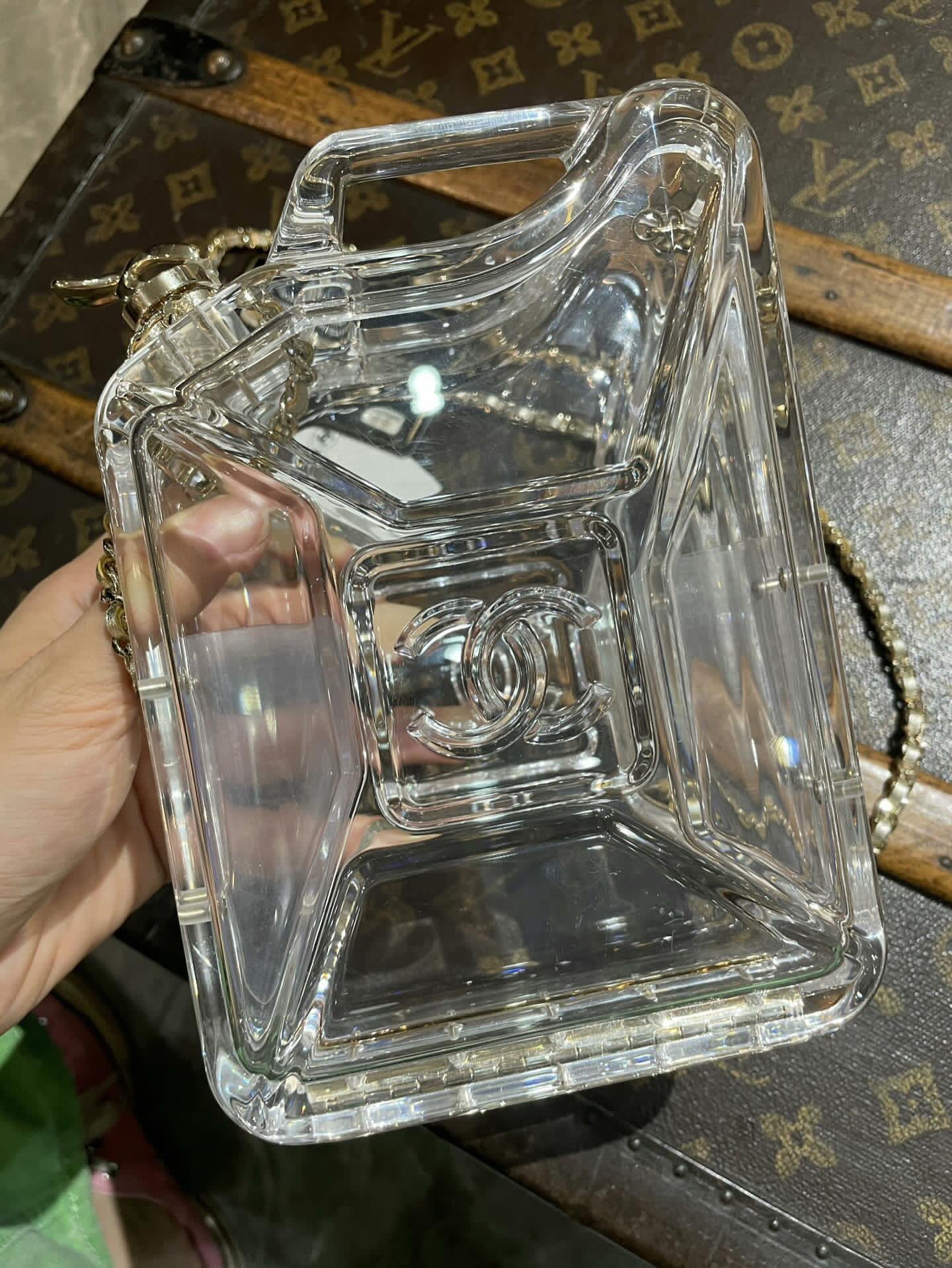 Chanel Dubai Tank Transparent Minaudiere Clutch Bag - Image 4