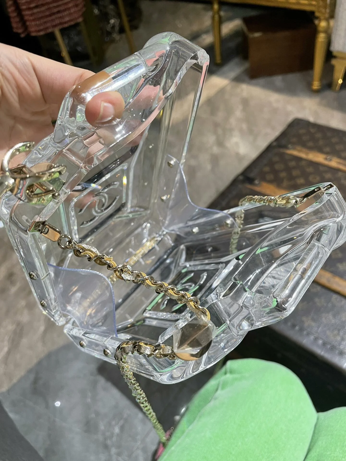 Chanel Dubai Tank Transparent Minaudiere Clutch Bag - Image 7