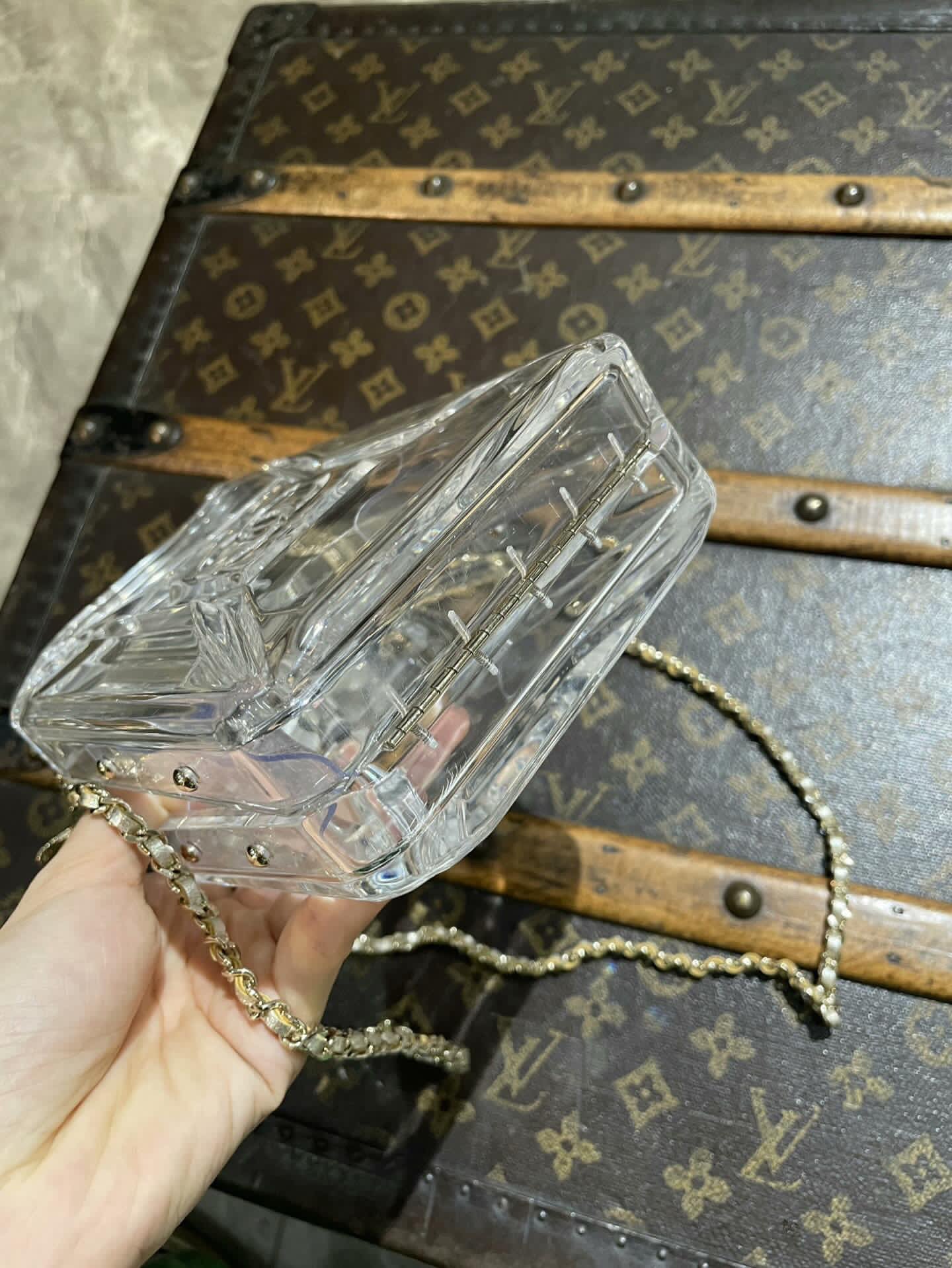 Chanel Dubai Tank Transparent Minaudiere Clutch Bag - Image 8