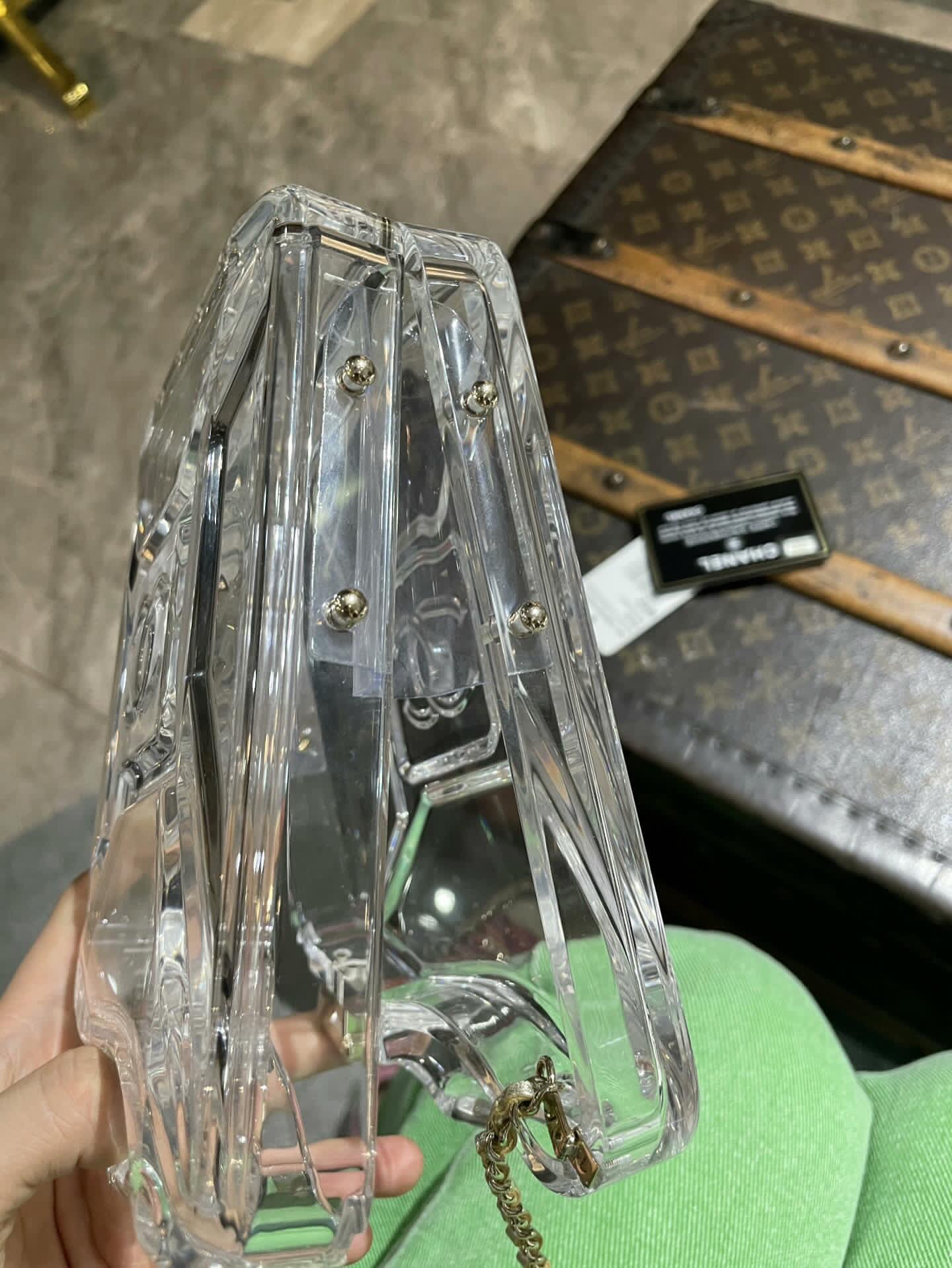 Chanel Dubai Tank Transparent Minaudiere Clutch Bag - Image 9