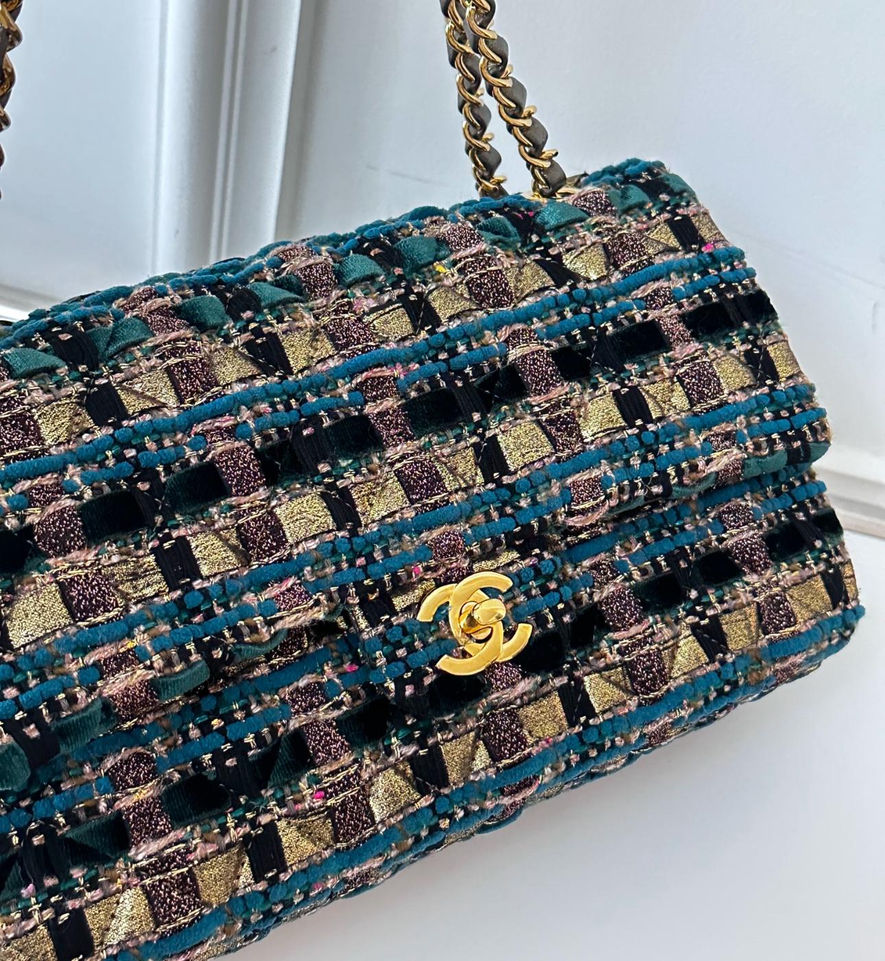 CHANEL Egypt 19A medium double flap tweed handbag - Image 2