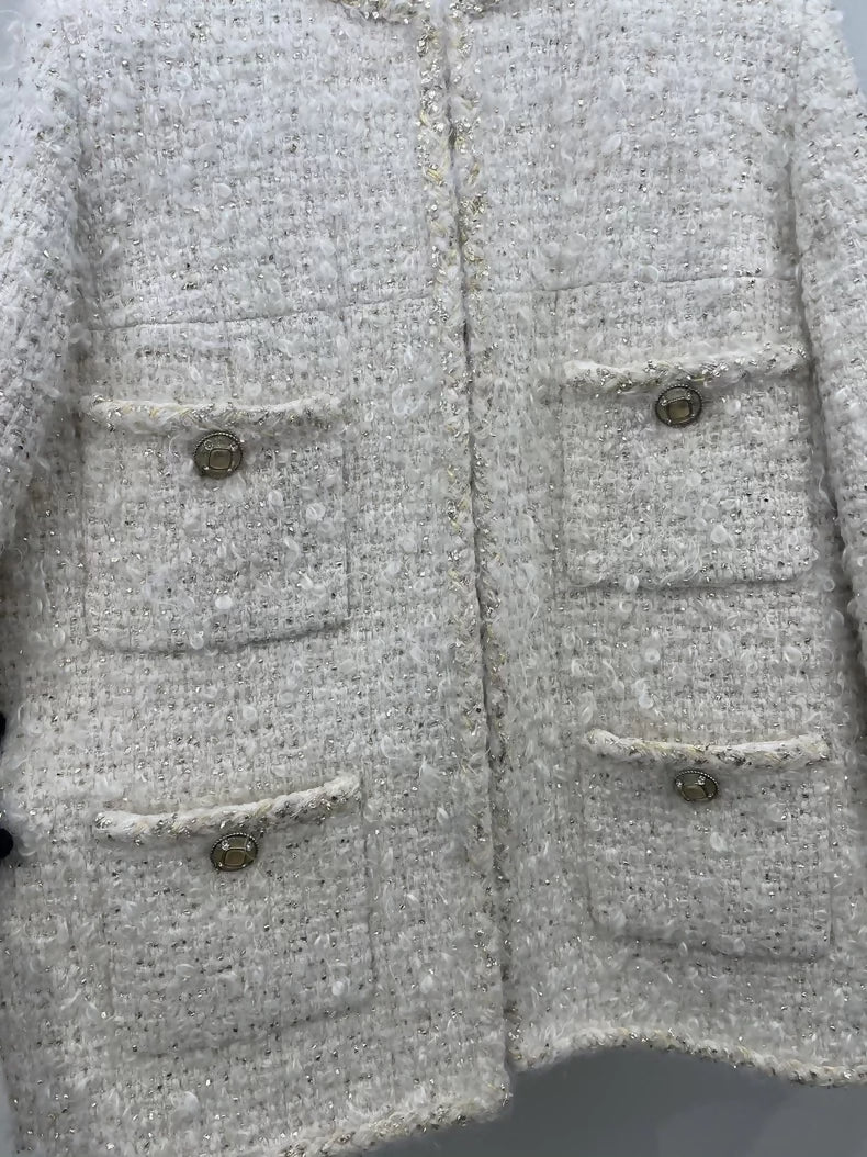 Chanel 19A ecru tweed Jacket - Image 3